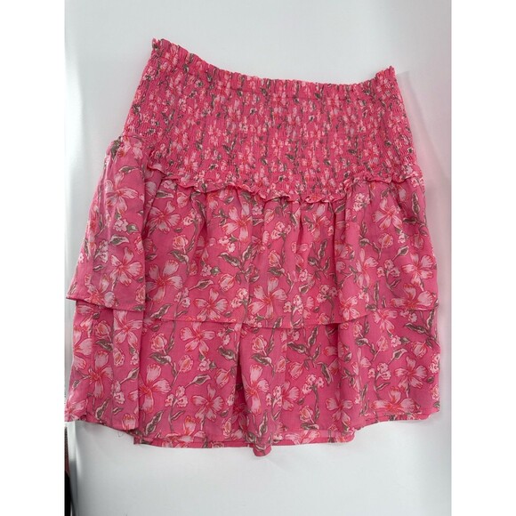 Vineyard Vines Women’s Pink Oleander Floral Smocked Mini Skirt - XSMALL EUC - Picture 5 of 16